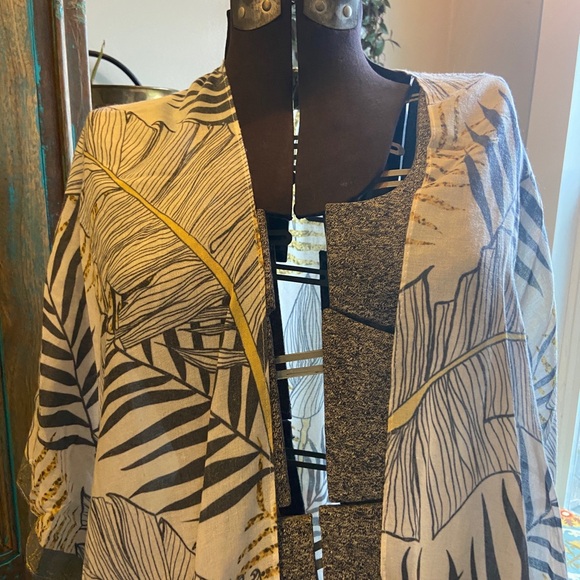 NWT JC sunny 100% reed patterned kimono cover up OS - Picture 5 of 5